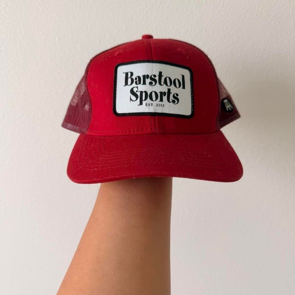 Barstool Sports red trucker hat